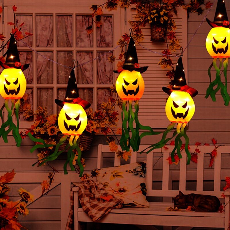 Luci di Halloween, 5 luci di stringa di decorazioni di Halloween a LED, per decorazioni di Halloween per feste a casa all'aperto per interni