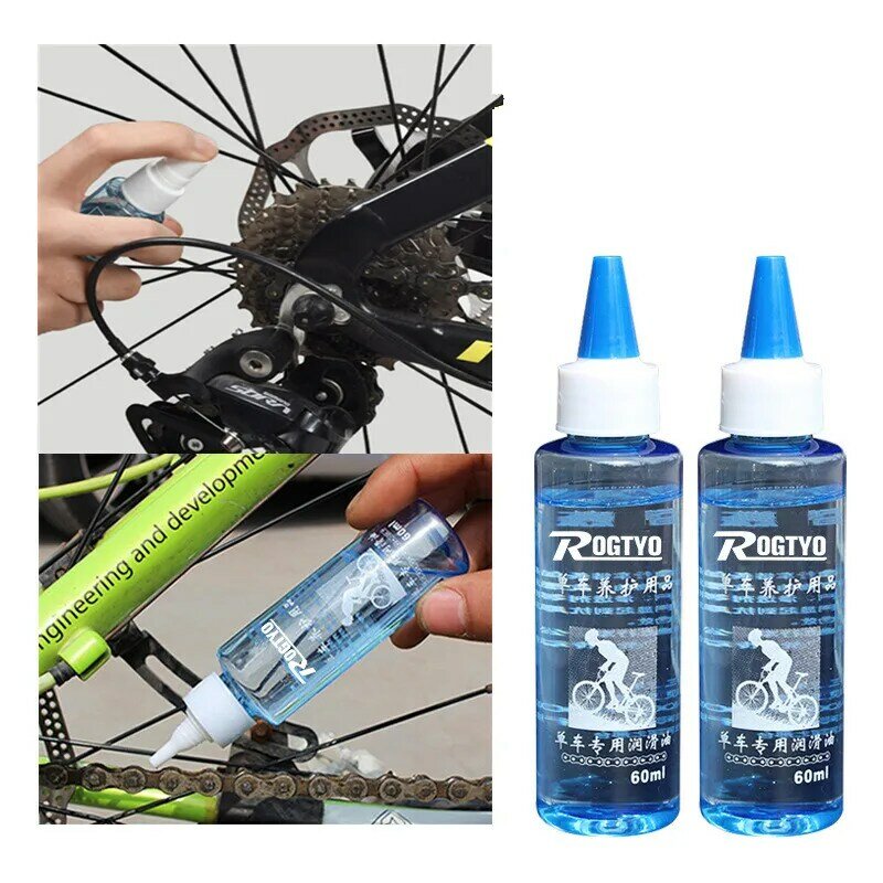 Lubrificante duradouro para corrente de bicicleta, limpador de corrente de bicicleta, lubrificante seco, óleo limpo e suave, 60ml