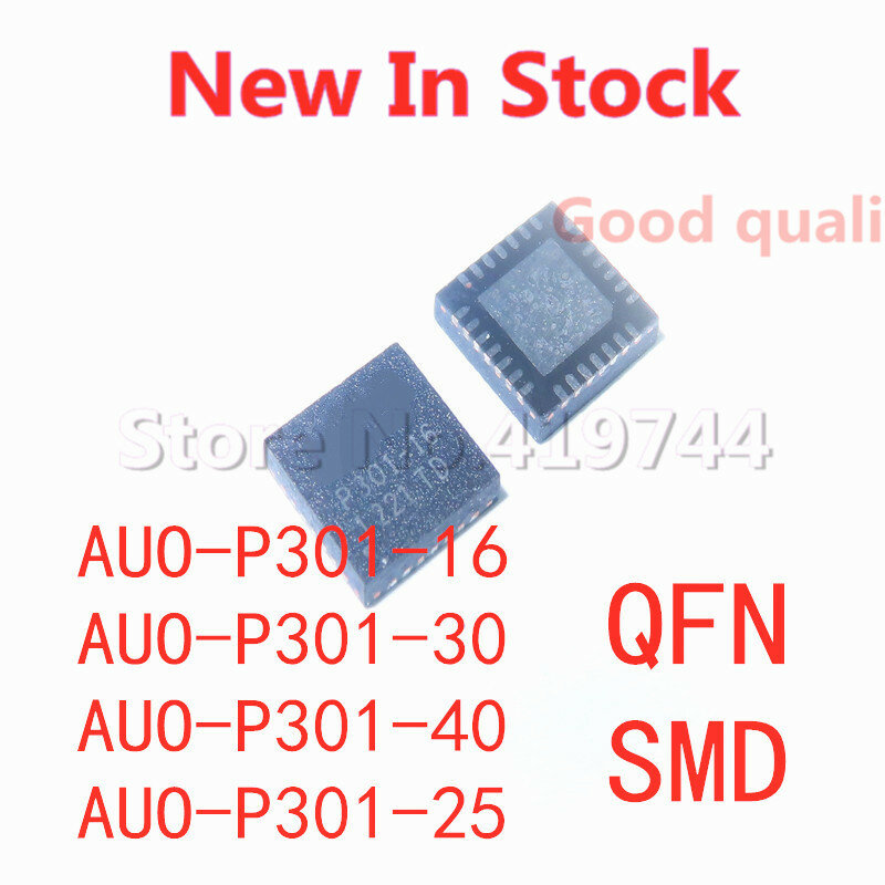 Puce LCD QFN SMD, AUO-P301-16 AUO-P301-30 AUO-P301-40 AUO-P301-25, 2 pièces/lot, en Stock, nouveau IC original