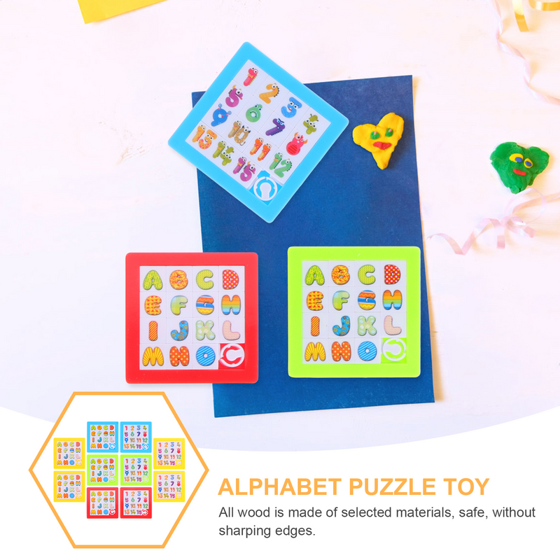 Puzzles de chiffres pour adultes et enfants, jeu de société Fuchsia, jeu de QI, jeu de diapositives pour aides précoces, 10 pièces