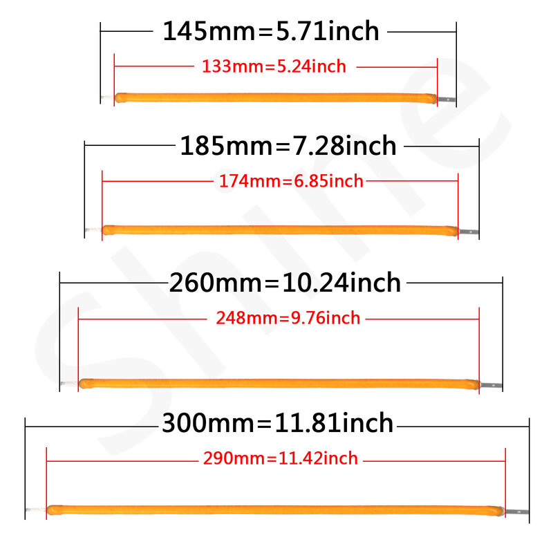 Filamento LED Flexible DC3V, 38mm, 60mm, 95mm, 80mm, 130mm, 145mm, 185mm, 260mm, 300mm, piezas de lámpara de bombilla Edison, diodo LED COB, decoración DIY
