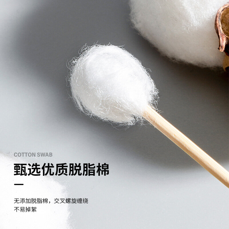 綿棒は生分解性,綿の木製のスティック,糸通しの良いパターン,小銭入れの確認,綿棒,天然綿