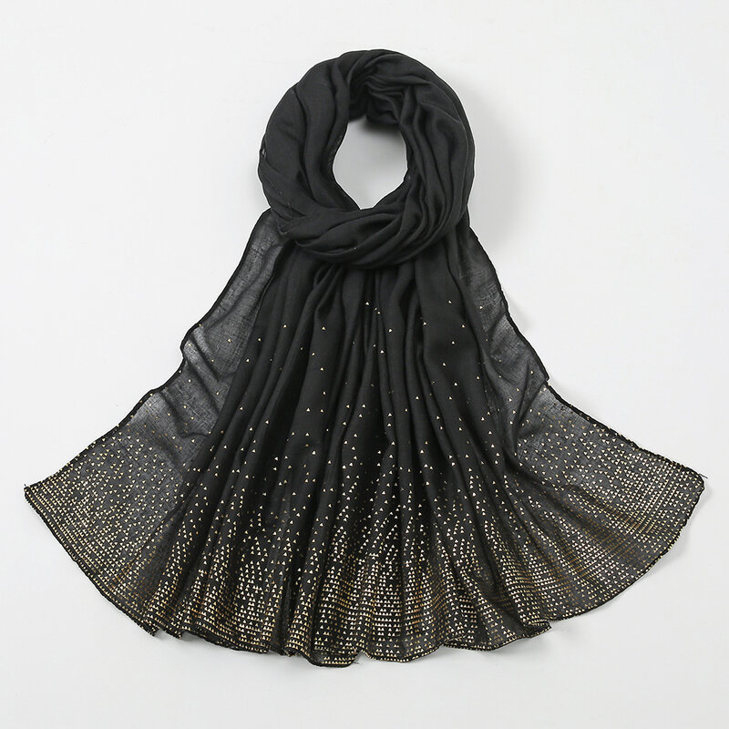 Bufanda brillante de marca de lujo para mujer, chales de Lurex, Hijab brillante, Foulard de diseñador Echarpe, x 80Cm 2023, 180