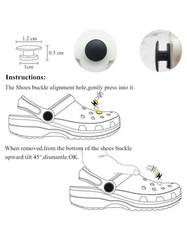 Moda fivela acessórios para Croc sapato encantos cadarços decoração botão Handwork Decor