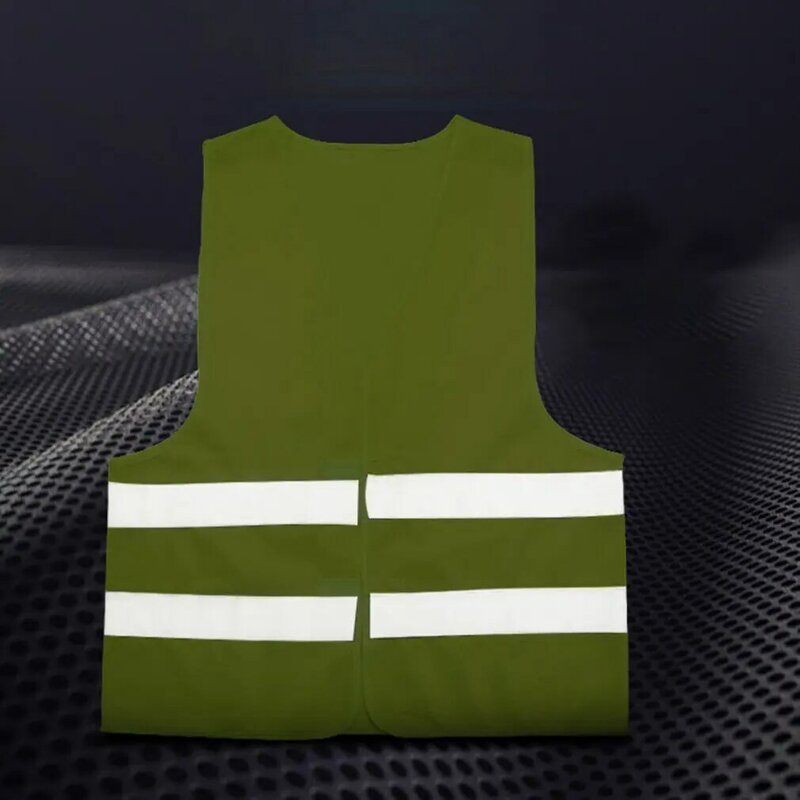 Светоотражающий Жилет для автомобиля, высоковидимый флуоресцентный зеленый наружный защитный жилет из полиэстера