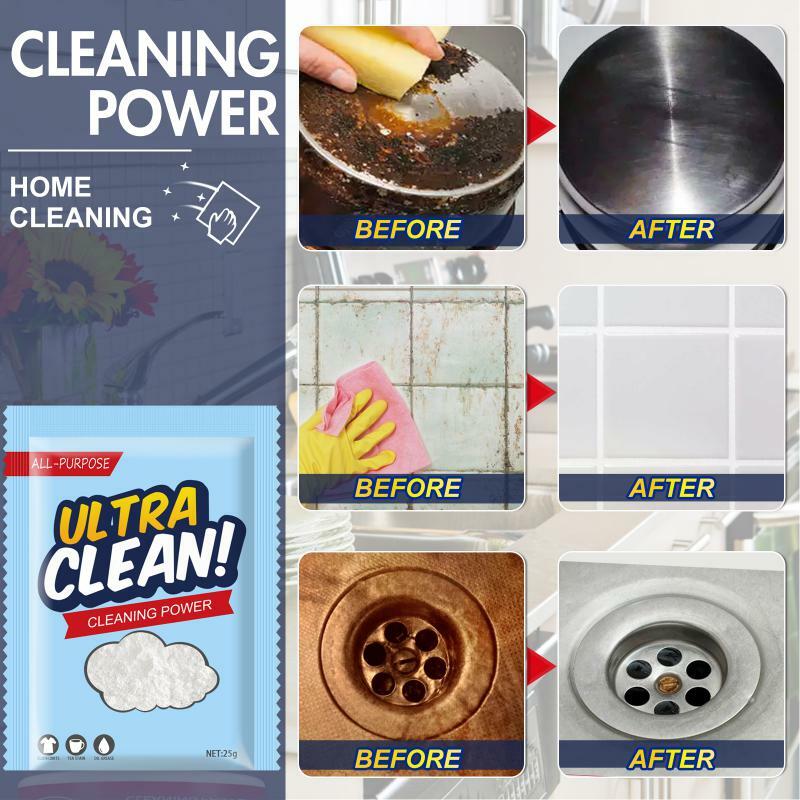 Graxa Fora Pó Cleaner, Limpadores Poderosos, Casa Cozinha Pia Detergente, Bicarbonato Detergente Em Pó, 4Pcs