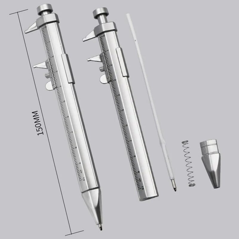 Vernier Caliper pena pena multifungsi, pena tinta Gel 0.5mm multifungsi, pena bola rol Vernier Caliper, pena alat ukur alat tulis