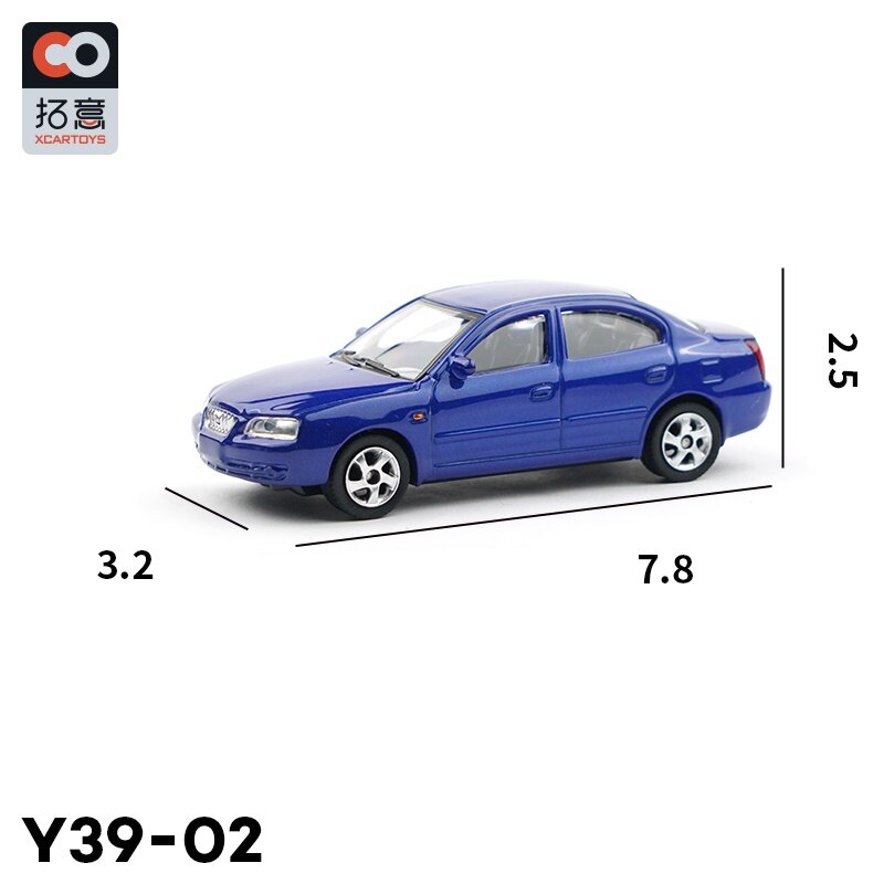 Xcartoys 1:64 Hyun-dai Elan-tra Gen.3 Y39-02 modello di simulazione in lega blu auto