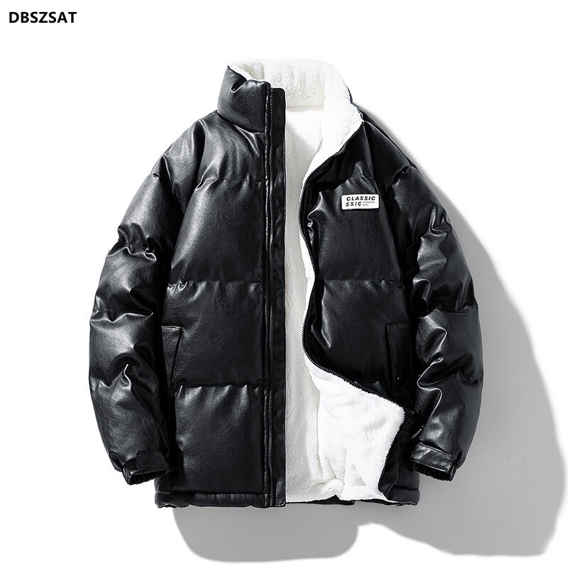 2023 Winter Boutique men's coat Turtleneck letter print patchwork windproof thermal parka Plus size 8xl thickened men's jacket