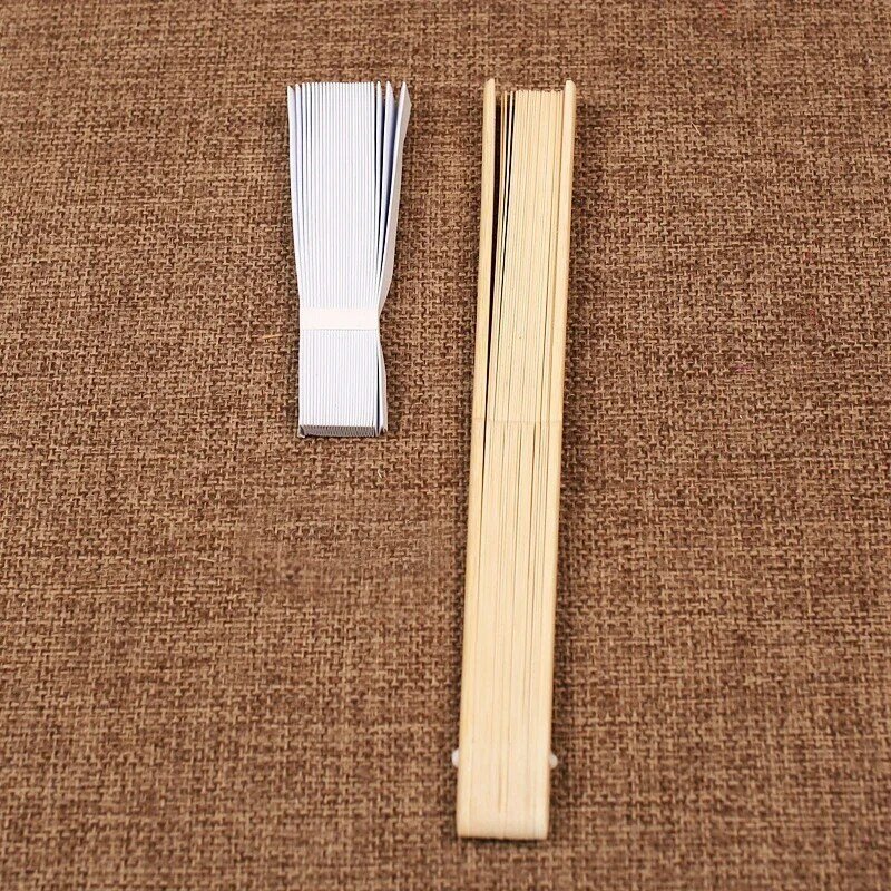 대나무 선풍기 스켈레톤 접이식 선풍기, 중국 스타일, DIY 제작 가능, 21cm 소형 선풍기, 신제품