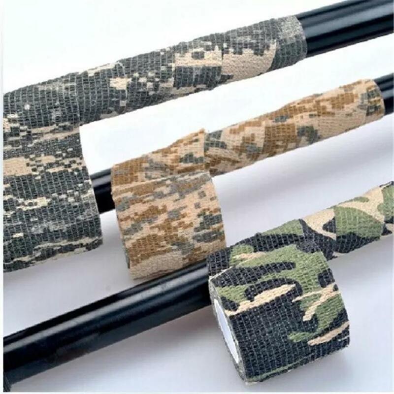 Self Adhesive Elastic Camo Tape Stretch Bandage Elastic Wrap Tape Army Adhesive Hunting Camouflage Stealth Tape Waterproof Wrap