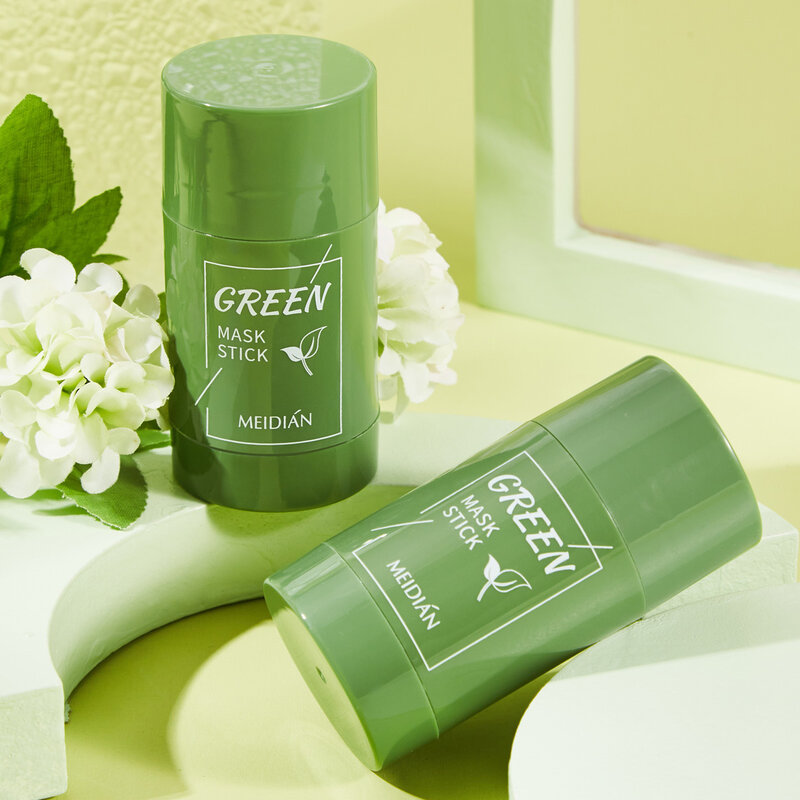 40g grüner Tee Tiefen reinigung Schönheit Gesundheit Gesichts maske Stick Poren reiniger für die Gesichts reinigung Ton Mitesser Entferner Hautpflege