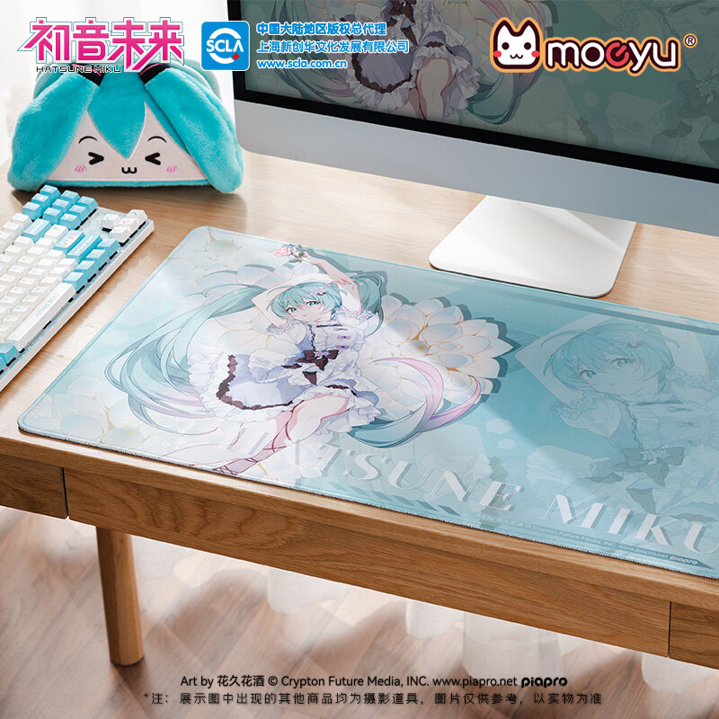 Moeyu alfombrilla de ratón de Anime Miku39, alfombrilla de ratón Vocaloid, alfombrilla de escritorio de Cosplay, alfombrilla de teclado grande, accesorio de juegos de dibujos animados japoneses
