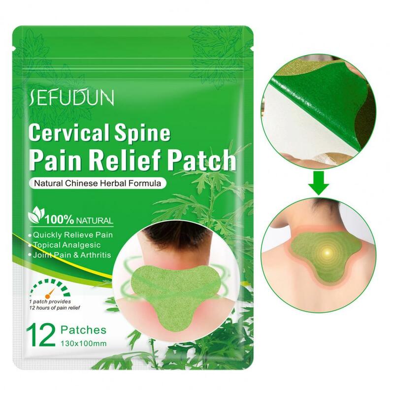 12Pcs/Box Cervical Spine Stickers Convenient Compact Cervical Vertebra Patch Knee Cervical Spine Care Stickers for Home