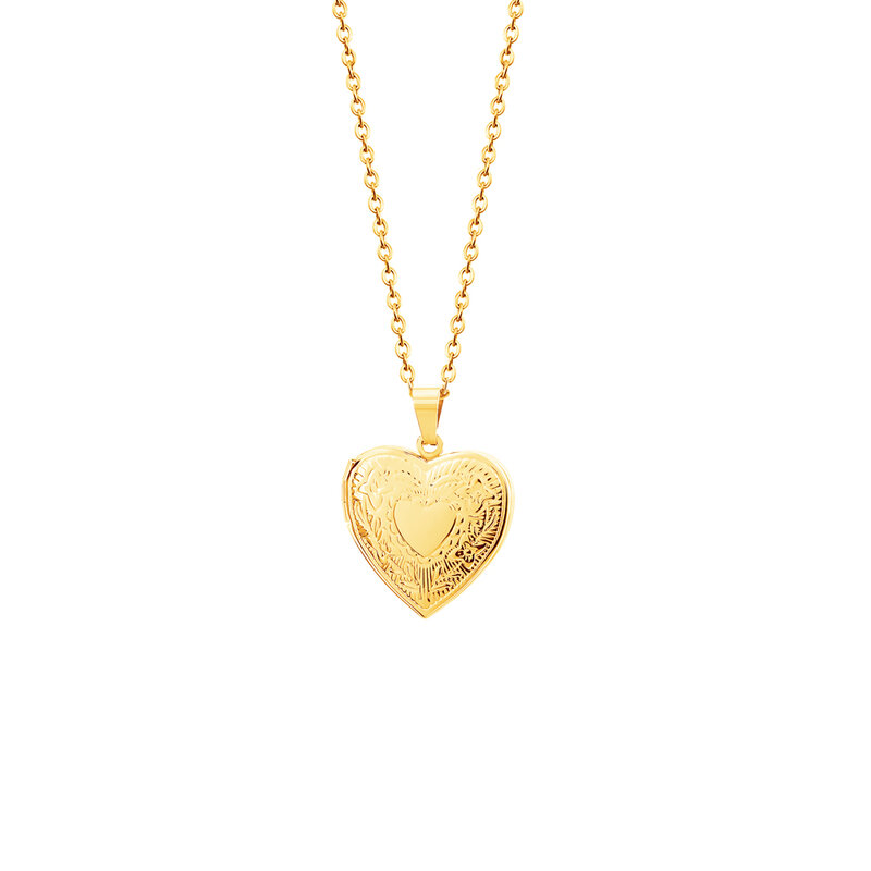 1pc Photo Heart Locket Pendant Necklace Women Necklace Personalized Souvenir Gift