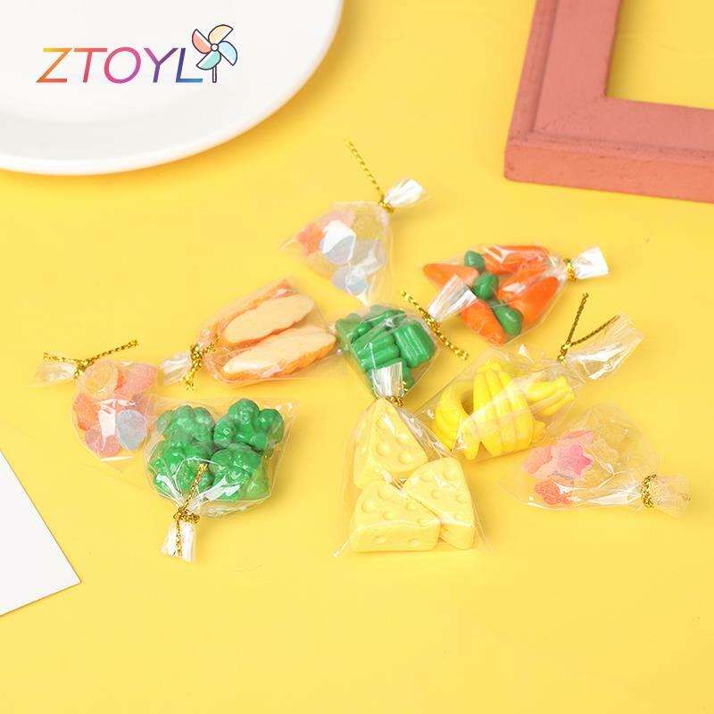 1:12 Dollhouse Miniatuur Brood Groente Candy Model Keuken Voedsel Accessoires Voor Poppenhuis Decor Kinderen Speelgoed Gift