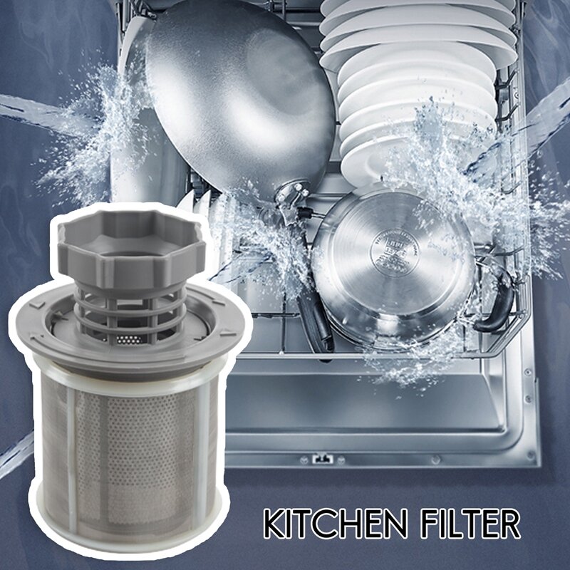 2 Part Dishwasher Mesh Filter Set Grey PP For  Dishwasher 427903 170740 Series Replacement For Dishwasher