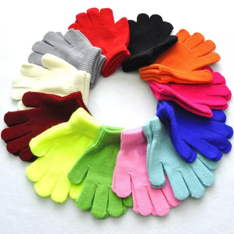 For 6-10 years old kids boys girls winter cold and warm gloves children gloves