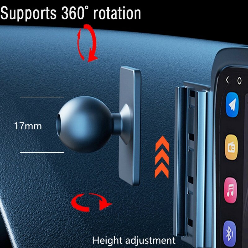 Double Bracket For Toyota Land Cruiser LC300 2022 2023 Car Phone Holder Multimedia Screen Fixed Base Wireless Charging Stand
