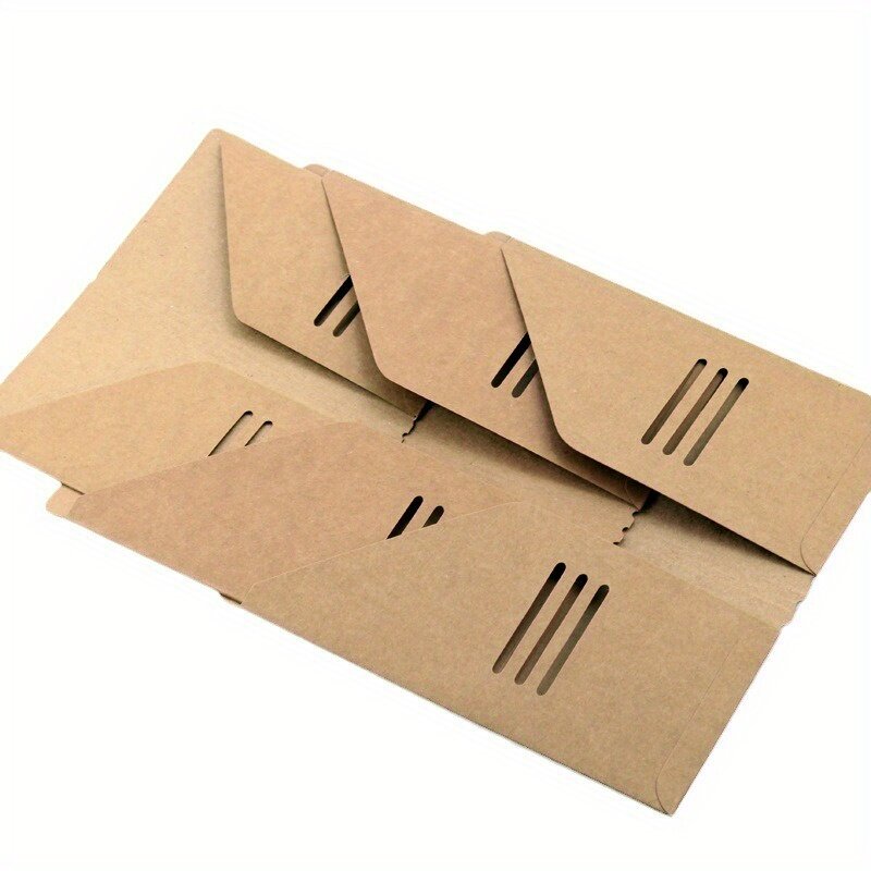 2pcs Portable Copy Itinerary Book Notebooks, Kraft Paper Cover, With Card Receipt Storage Bag