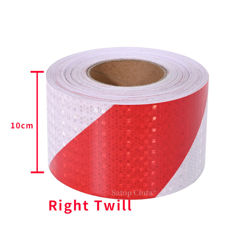 High Light 10cm/4inch szerokość materiał odblaskowy czerwony biały żółty PVC Honeycomb odblaskowa naklejka taśma 10m długie odblaskowe naklejki