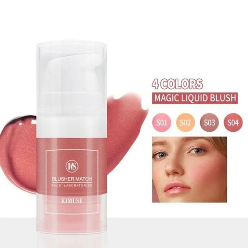 4 colori multifunzione Liquid Face Blusher Contour Liquid Women crema a lunga durata Matte Makeup Blush Cosmetics Cheek Natur T9I3