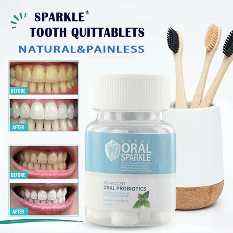 Probiotic Solid Toothpaste Fresh Breath Stain Removal Bad Breath Portable Granular Small Toothpaste  Bad Breath Fresh Mouthwash