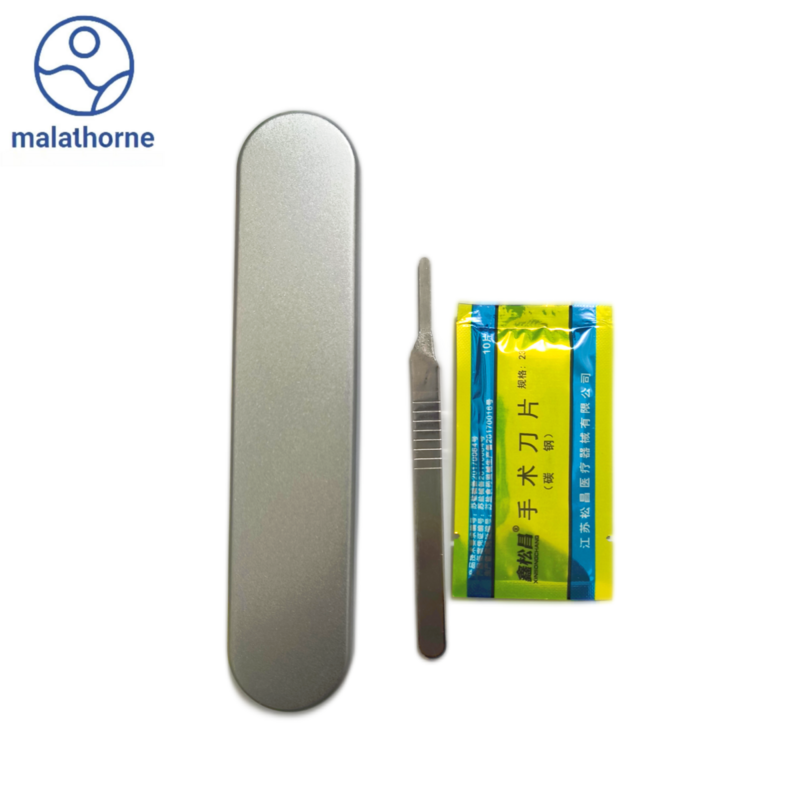 Malathorne-Professional Table Tennis Faca De Corte De Borracha, Lâminas Afiadas, Safe Metal Container para Montagem De Raquetes, 10 Pcs