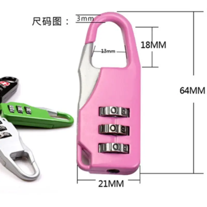 Mini Dial Digits Code Number Password Combination Padlock Safety Travel Security Lock for Luggage Lock Padlock Gym Dropshipping