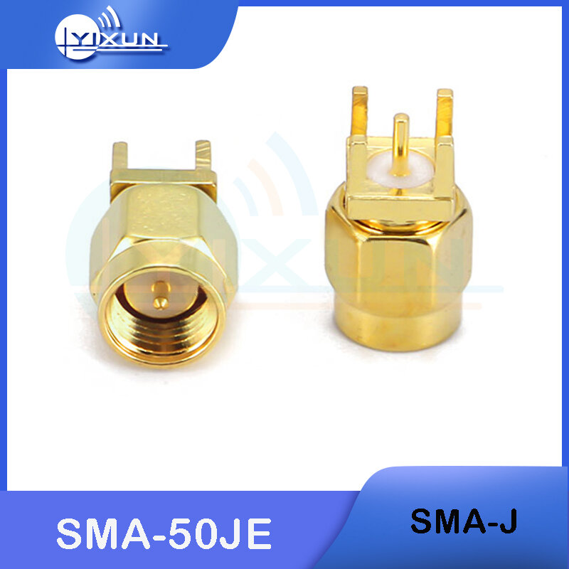 Conector coaxial SMA macho RF, piezas de 4 Patas, SMA-50JE, 2 SMA-J