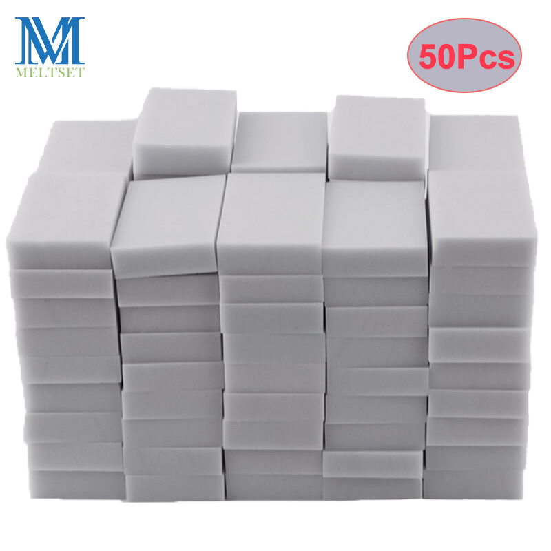 Meltset-esponja mágica gris para limpieza, borrador multifuncional de melamina, 100x60x20mm, venta al por mayor, 50 unidades por lote
