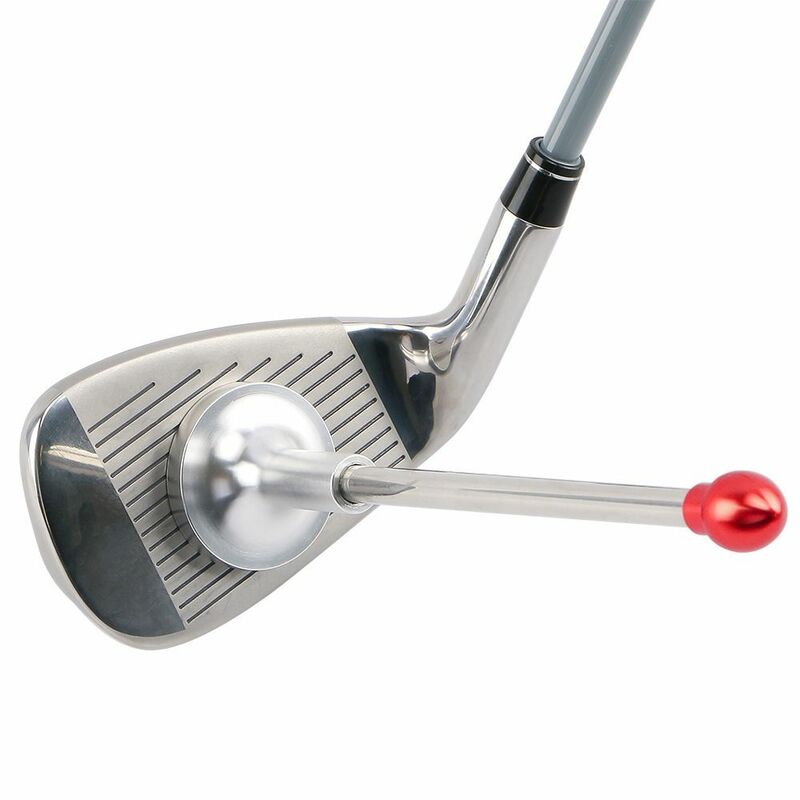 Palos magnéticos de alineación de Golf, palo retráctil con indicador rojo, color dorado y negro