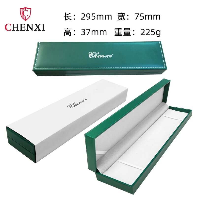 Pudełko na zegarek marka CHENXI wysokiej jakości zielony papier pudełko na zegarki zegarek na prezent uchwyt/przechowywanie zegarków