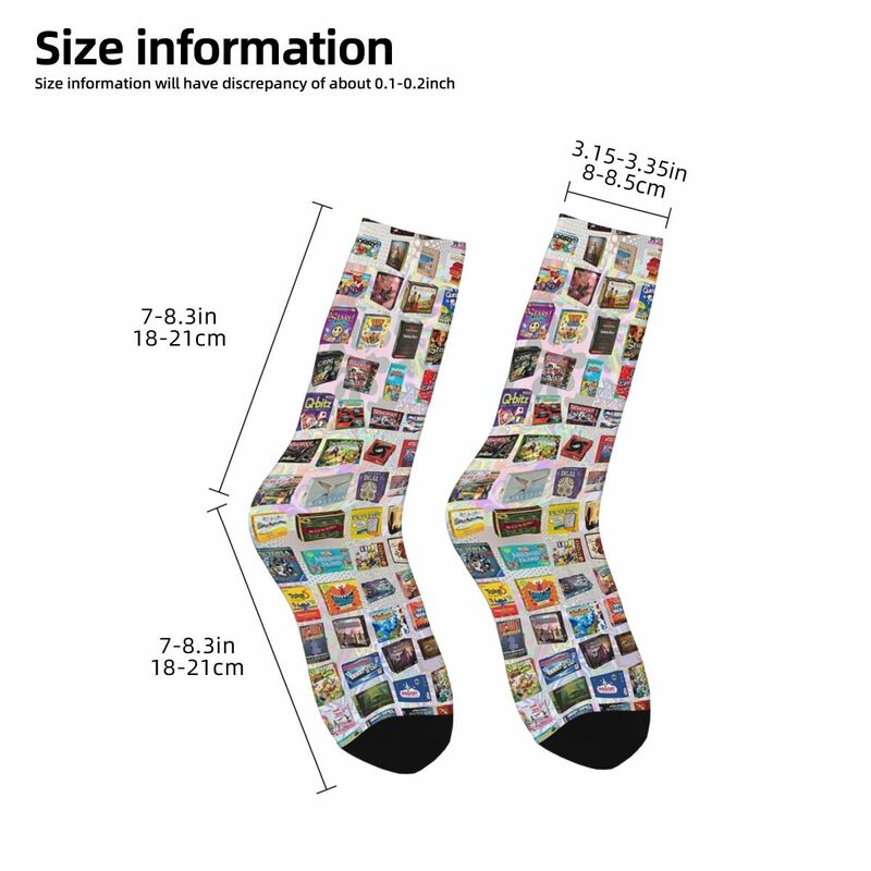 ถุงเท้าเกมกระดานถุงน่องคุณภาพสูงสไตล์ฮาราจูกุสำหรับผู้ชายผู้หญิงชุดถุงเท้ายาวสำหรับของขวัญวันเกิด
