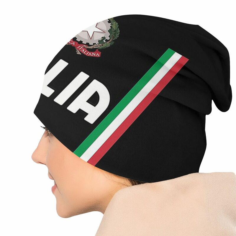 Bandeira italiana unisex lavado fino Bonnet, ciclismo Street Skullies, gorros, homens e mulheres chapéus, Itália National Sport Team Design