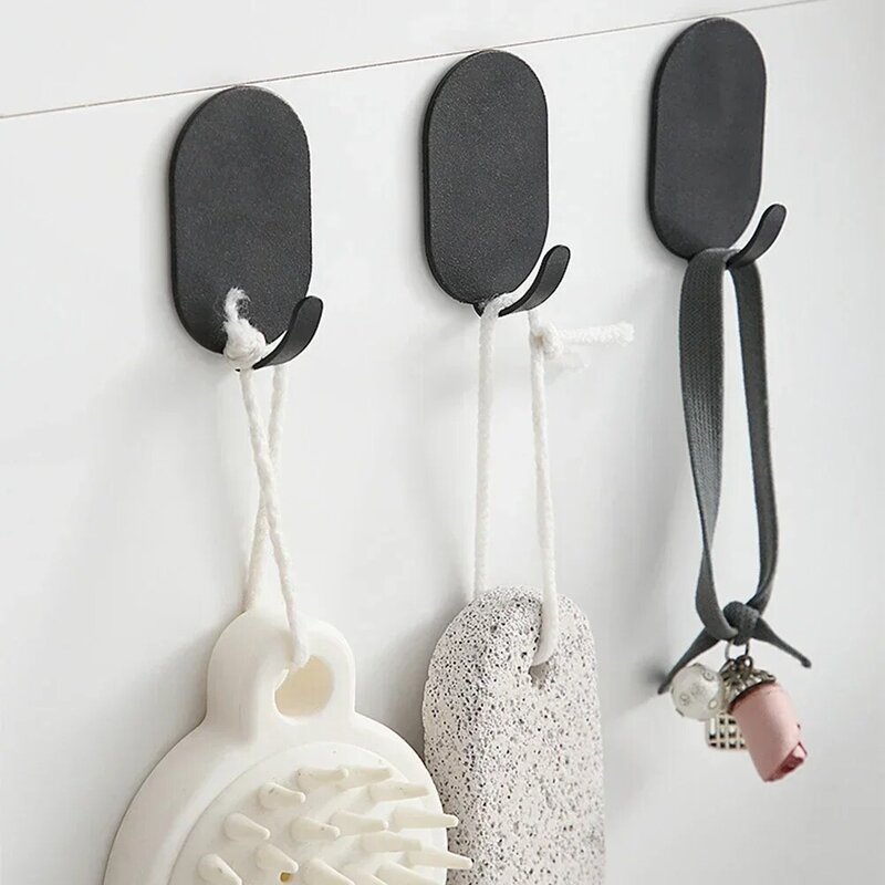 Wall Hanging Hooks Nordic Style No-Punching Seamless Sticky Hooks Towel Bag Storage Hanger Bedroom Bathroom Kitchen Accessories