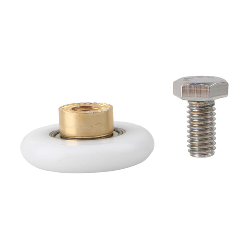 Stainless Steel Shower Door Wheels Rollers Runners Ball Pulley Copper Screw Thread for Furniture Rubber Casters