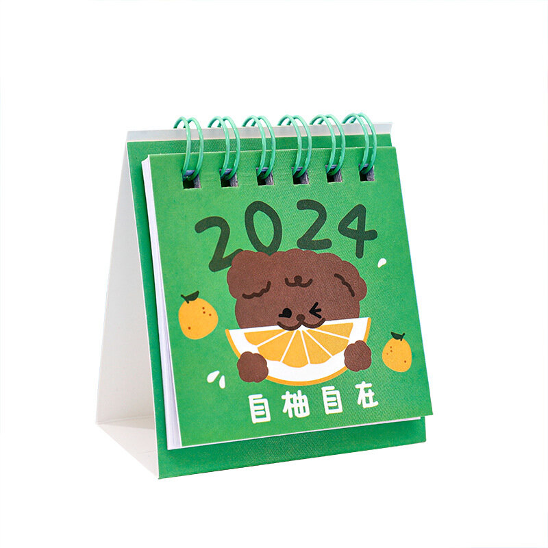 12 Stück Cartoon Mini Schreibtisch Kalender ins Student Desktop Uhr in Dekorationen Kalender niedlichen Obst Text Schreibtisch Kalender