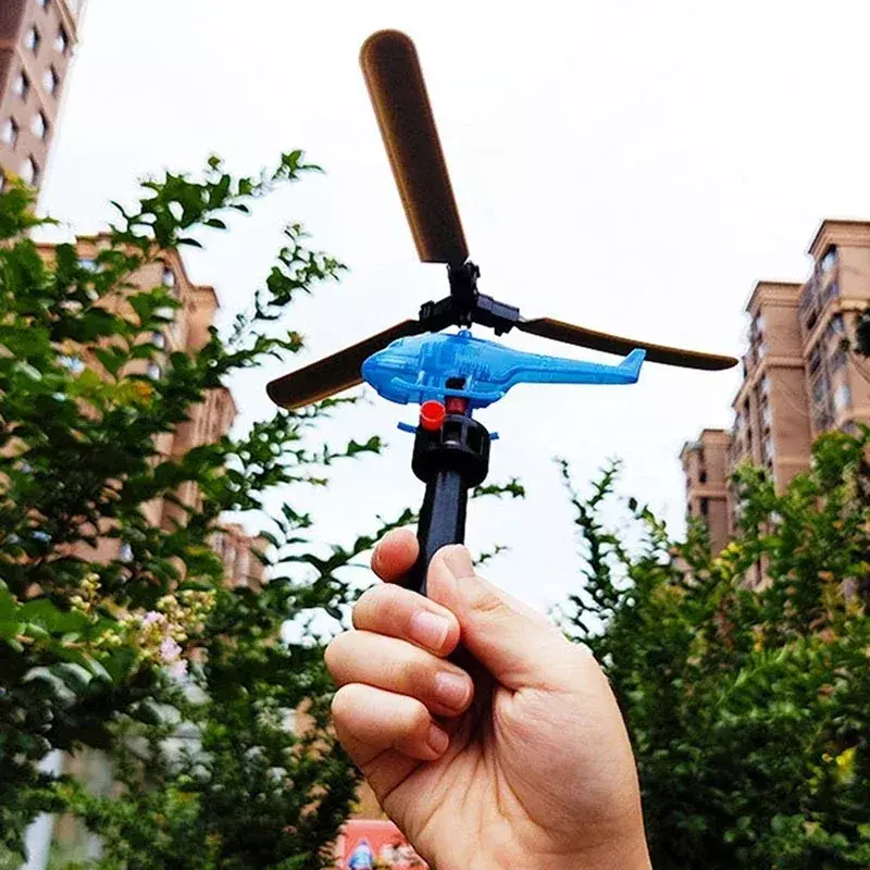 Luftfahrt Modell Copter Griff Pull Line Hubschrauber Flugzeug Outdoor-Spielzeug für Kinder spielen Drohne Kordel zug Flugzeug Kindertag Geschenk