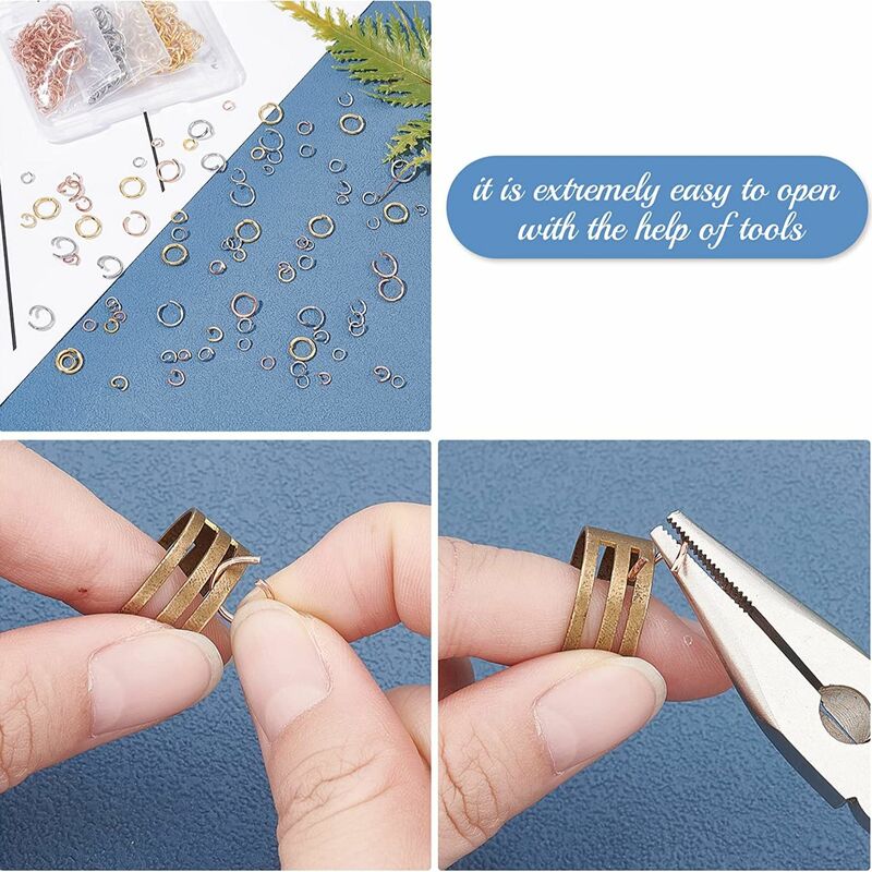 Aço inoxidável Open Split Ring Connectors, anéis de salto de ouro, jóias DIY fazendo suprimentos, itens por atacado, 4mm, 5mm, 6mm, 7mm, 8mm
