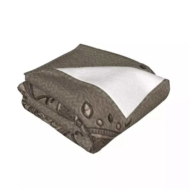 Albero della vita con coperte Triquetra flanella calda Viking Norse Yggdrasil coperta per biancheria da letto copriletto divano