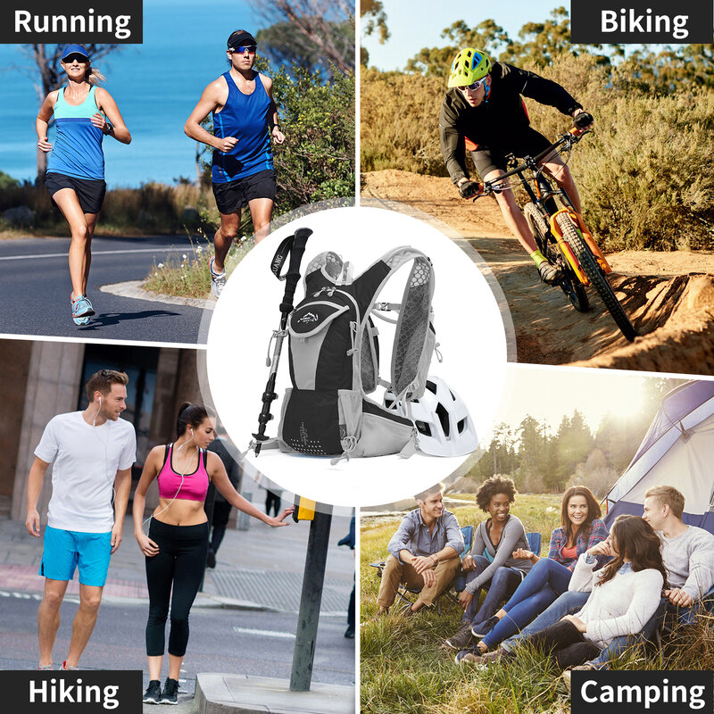 INOXTO – sac à dos d'hydratation 12l pour hommes et femmes, pour cyclisme, course à pied, alpinisme