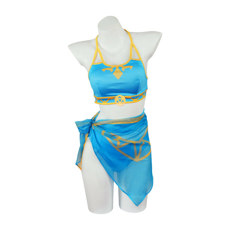 Game Cosplay Costumes Women Girl Outfits Swimming Swimwear Bikini Set