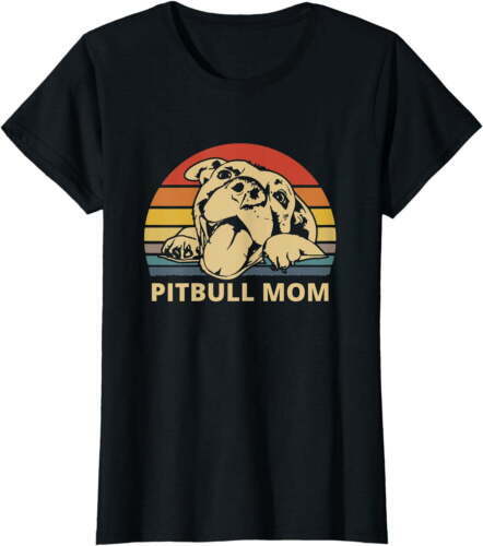 Camiseta para amantes de los perros Pitbull Mom Pittie, regalos para el día de la madre