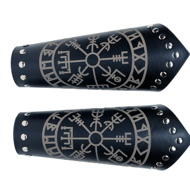 Bracelet marron gantelet médiéval en relief gantelet Cosplay médiéval