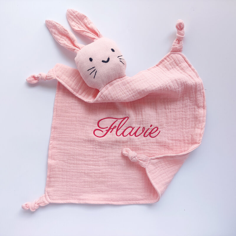 Personalizado bordado bebê chupeta Appease toalha, cobertor de segurança, dormir conforto consolador, presente para o bebê recém-nascido