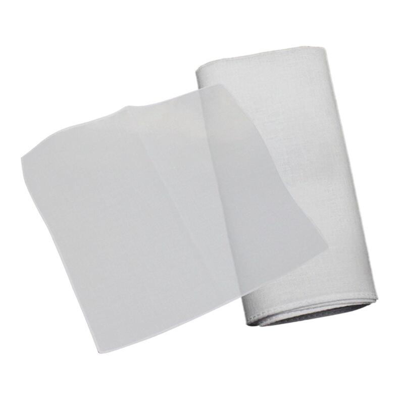 Mouchoirs blancs pour hommes, 10 pièces, carrés de poche de 10 pouces, en coton doux imbibé, fournitures de bricolage