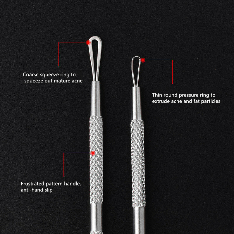 Fashoin Stainless Steel Double Head Acne Needle Pit Remove Blackhead And Acne Needle Clean Skin Care Tool