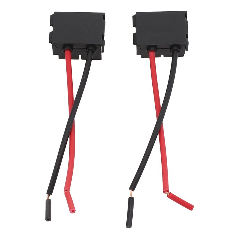 2 buah soket Harness colokan kabel konektor kawat otomatis mobil untuk lampu depan LED H7 tahan korosi, tahan aus, dan tidak berubah bentuk