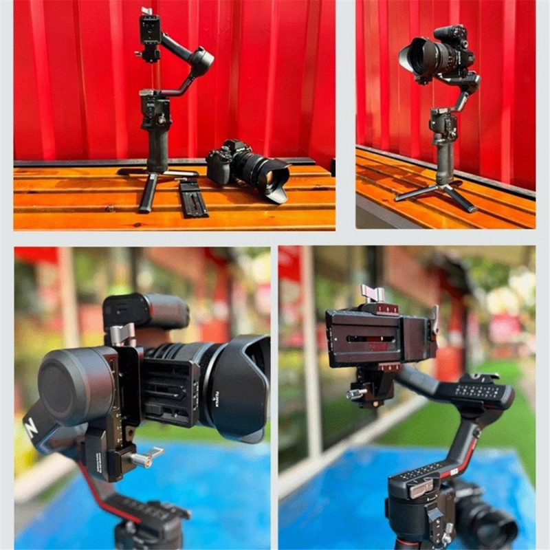 Penstabil pelat vertikal genggam RS3 RS2 Pro, Kit dudukan kamera vertikal, pelat vertikal penstabil genggam